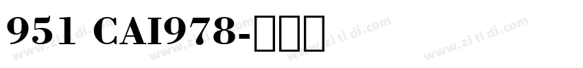 951 CAI978字体转换